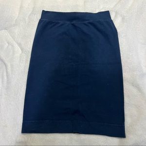 Navy hard tail pencil skirt